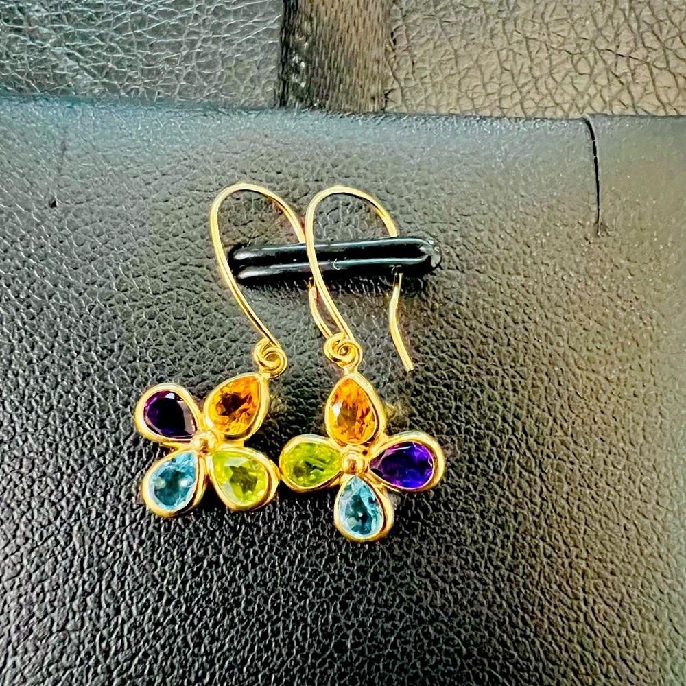 K18 Japan Yellow Gold Earrings CT/AM/PR/BT